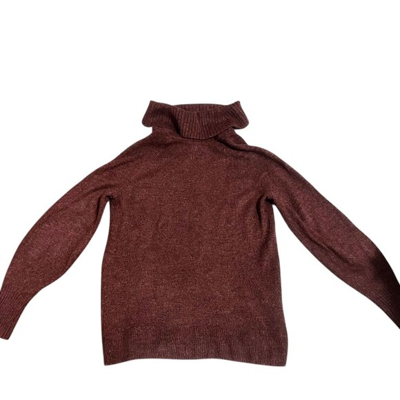 Banana Republic Sweater Womens Size S Purple Red Heathered Turtleneck - Picture 3 of 3